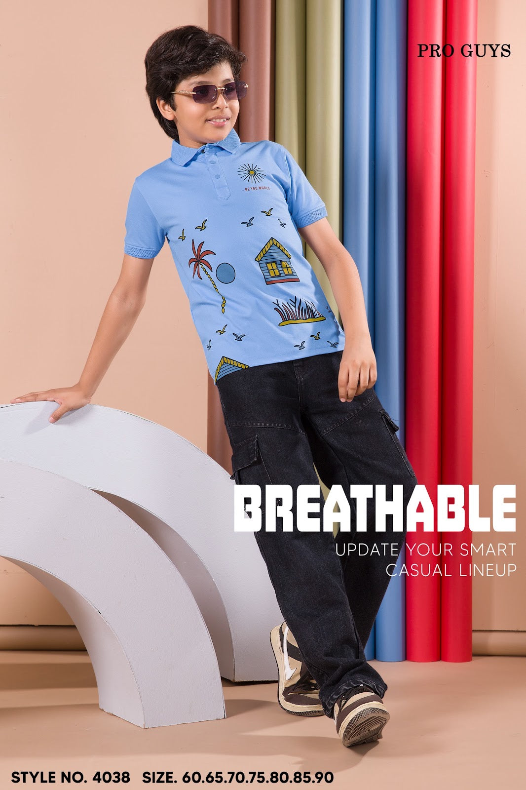 Style No 4038 Pro Guys Tencil Lycra Boys Tshirt Exporter Ahmedabad