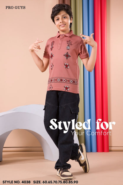 Style No 4038 Pro Guys Tencil Lycra Boys Tshirt Exporter Ahmedabad