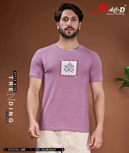 Style No 500 Mac D Cotton Mens Tshirts Exporter India