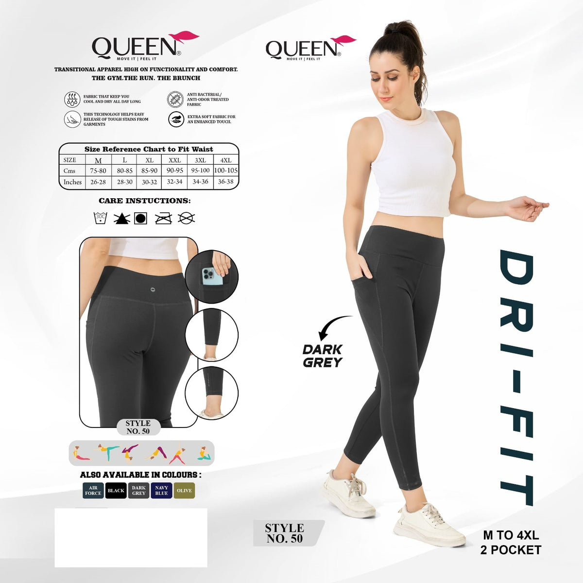 Style No 50 Queen Imported Ankle Length Leggings Wholesaler Gujarat