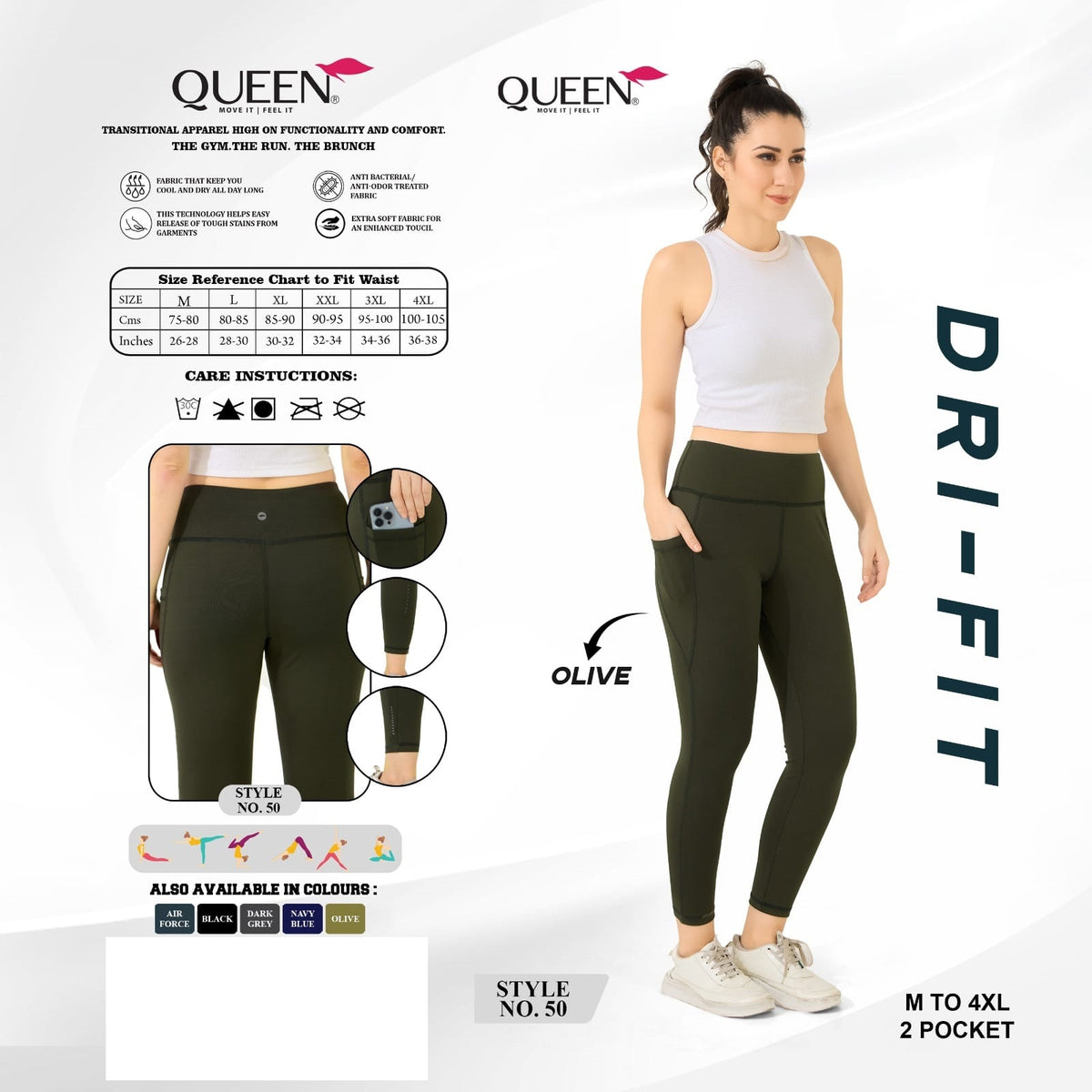 Style No 50 Queen Imported Ankle Length Leggings Wholesaler Gujarat
