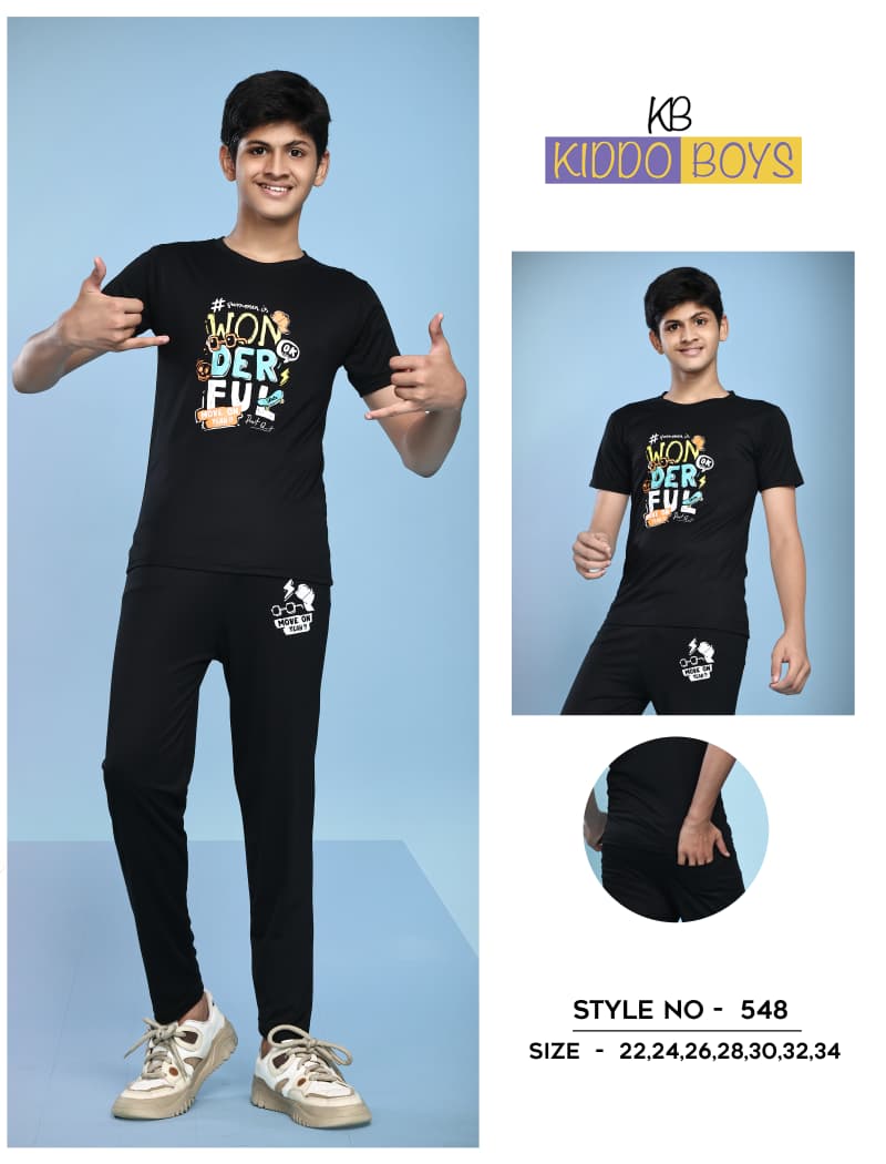 Style No 540 Kiddo Tencil Lycra Boys Pant Set Exporter Ahmedabad