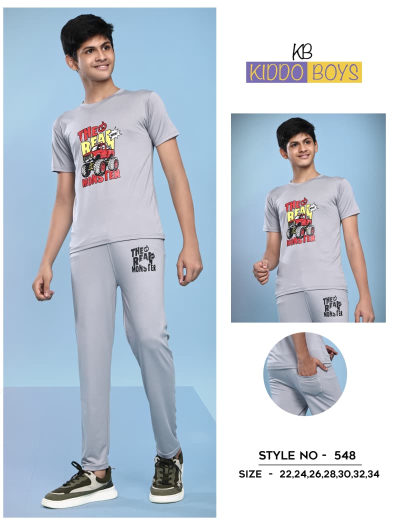 Style No 540 Kiddo Tencil Lycra Boys Pant Set Exporter Ahmedabad