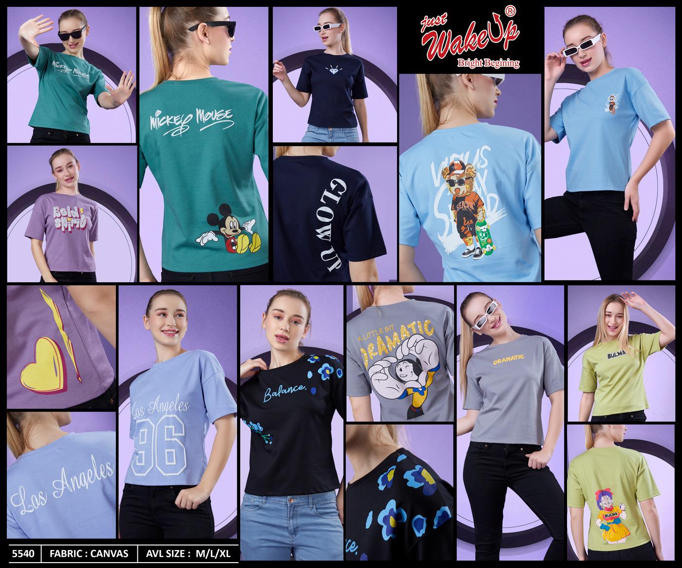 Style No 5540 Wakeup Imported Women Tshirt Exporter