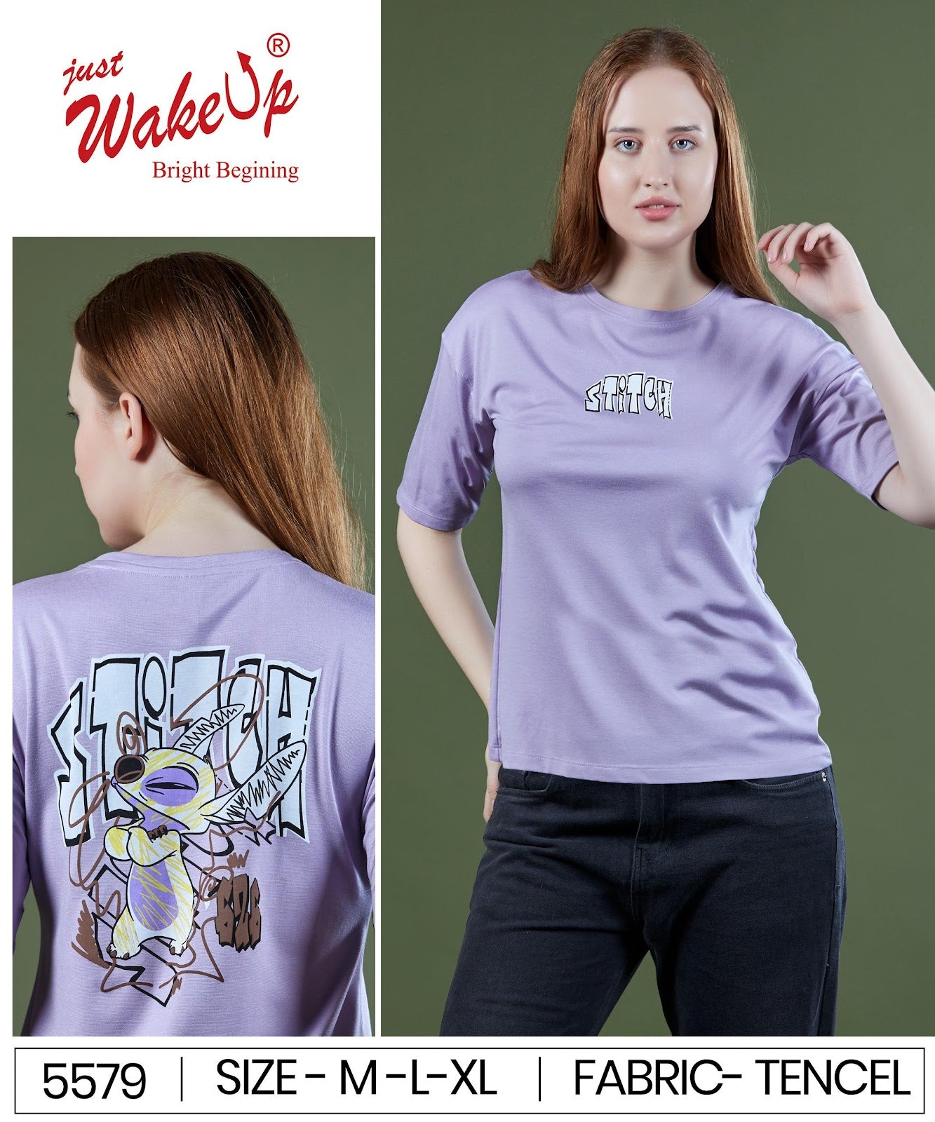 Style No 5579 Wakeup Imported Women Tshirt Wholesaler Ahmedabad