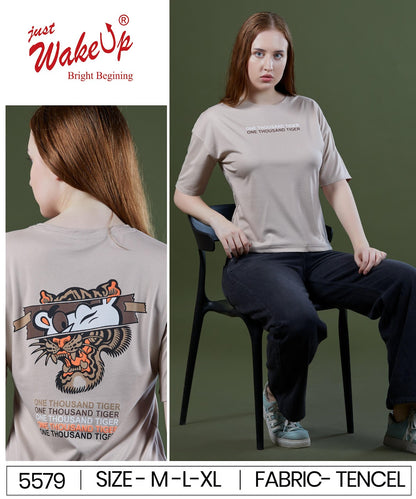 Style No 5579 Wakeup Imported Women Tshirt Wholesaler Ahmedabad