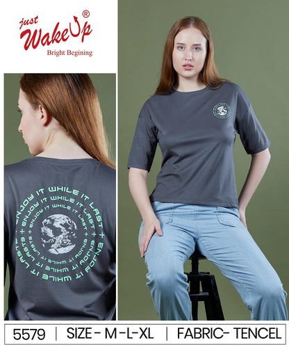 Style No 5579 Wakeup Imported Women Tshirt Wholesaler Ahmedabad