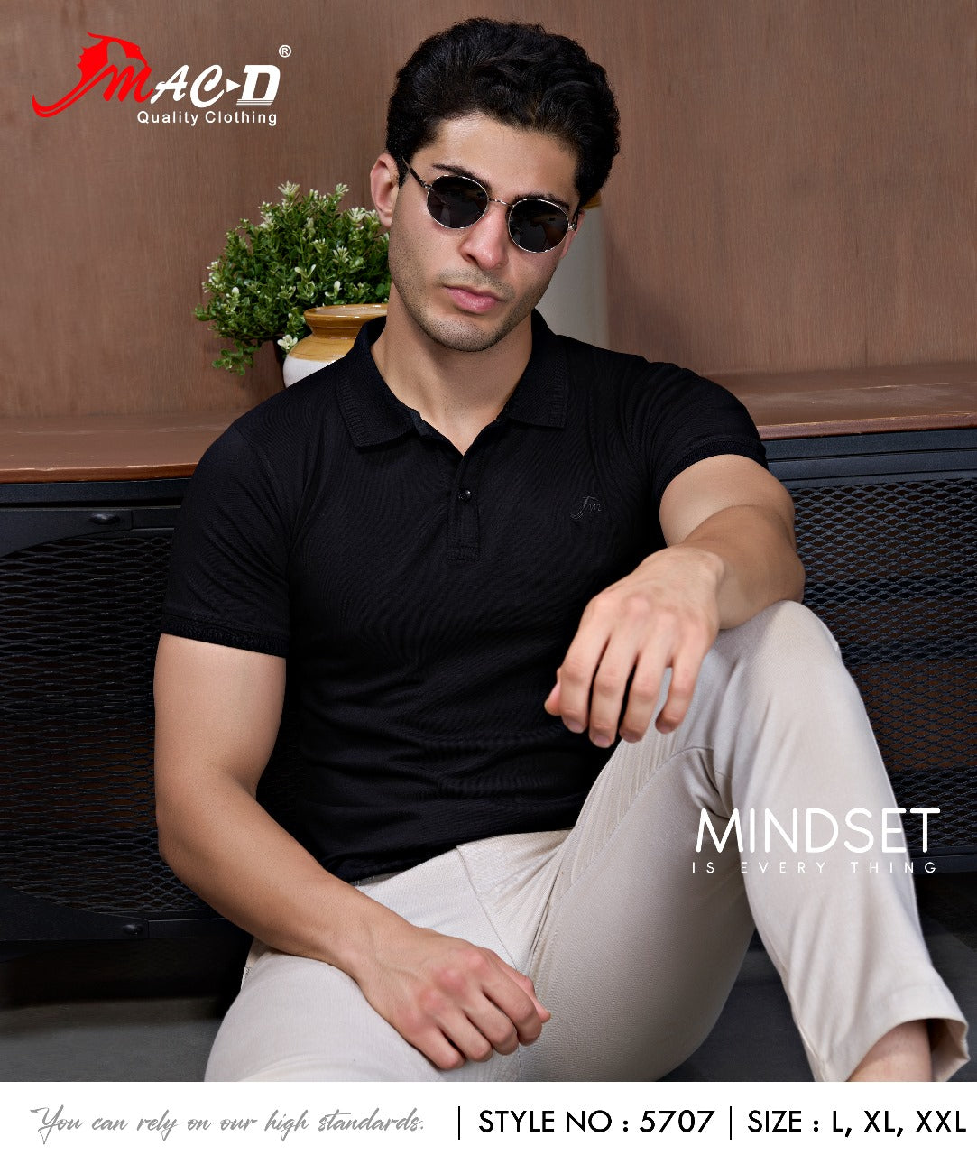 Style No 5707 Mac D Cotton Mens Tshirts Supplier India – Kavya