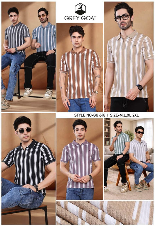 Style No 648 Grey Goat Vertical Mens Tshirts Supplier Ahmedabad