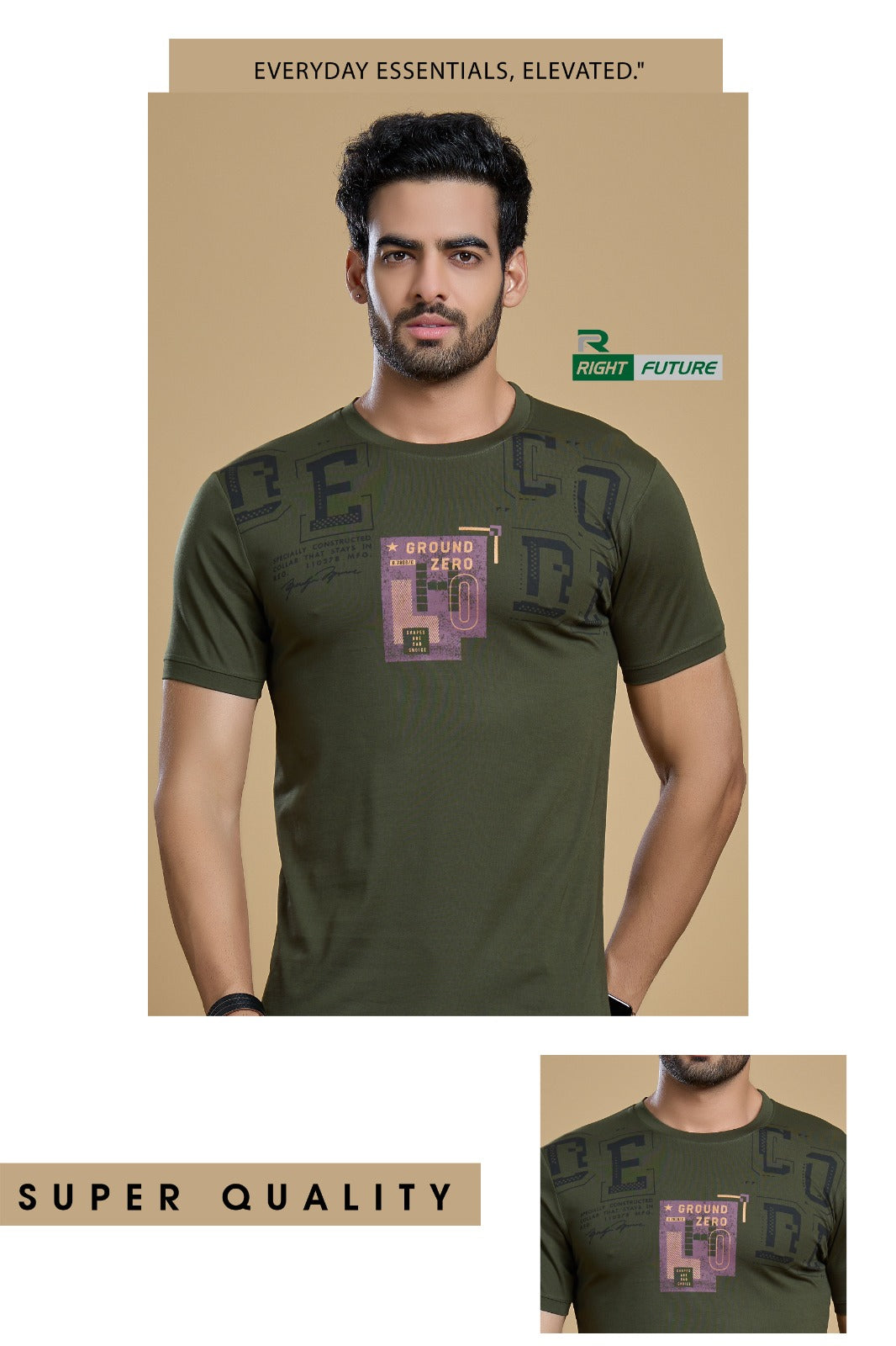 Style No 658 Right Future Tencil Lycra Mens Tshirts Supplier Gujarat