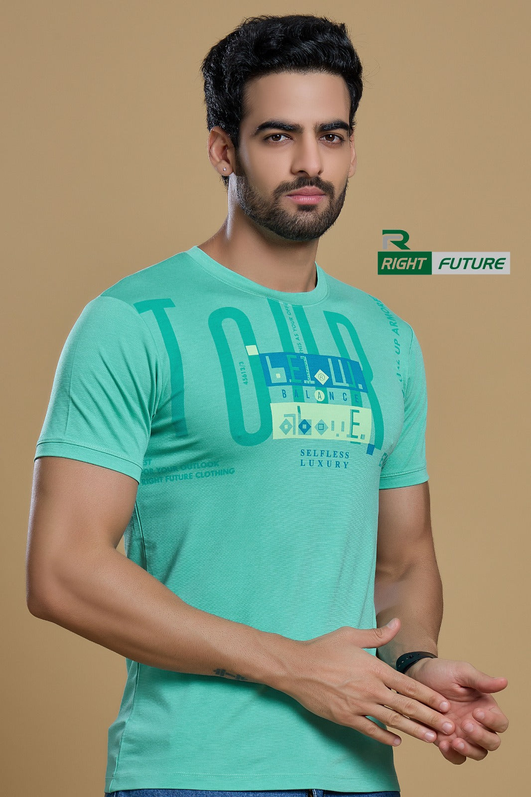 Style No 658 Right Future Tencil Lycra Mens Tshirts Supplier Gujarat