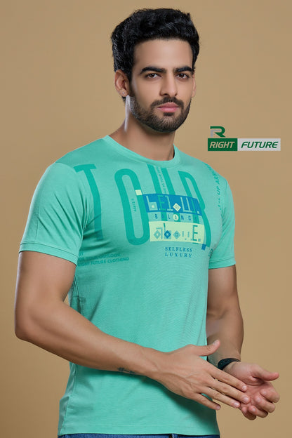 Style No 658 Right Future Tencil Lycra Mens Tshirts Supplier Gujarat