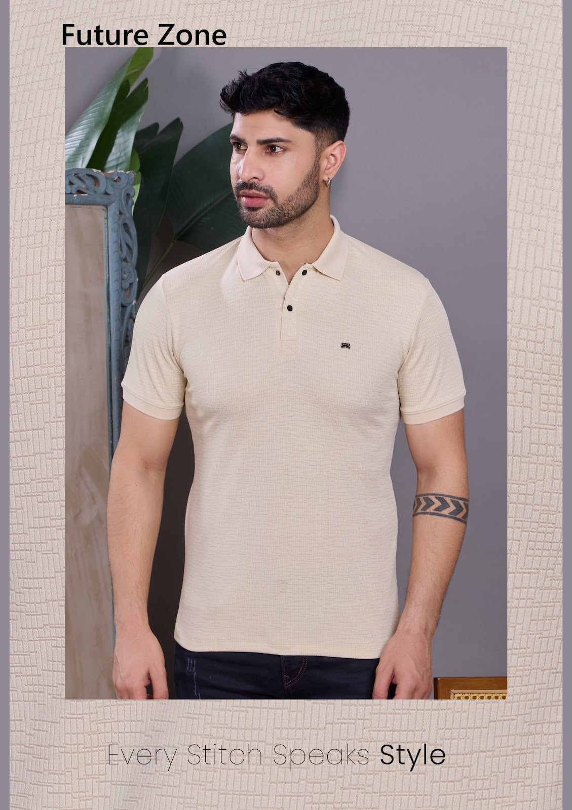 Style No 668 Future Zone Poly Mens Tshirts Wholesaler