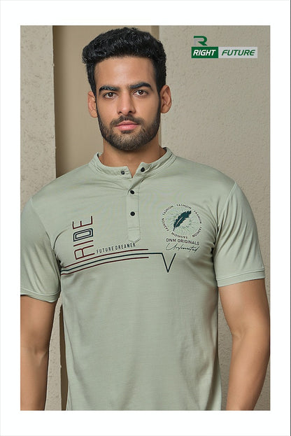 Style No 687 Right Future Tencil Mens Tshirts Exporter Gujarat