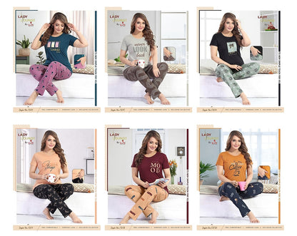 Style No 737 Lichi Hosiery Pyjama Night Suits Wholesaler India