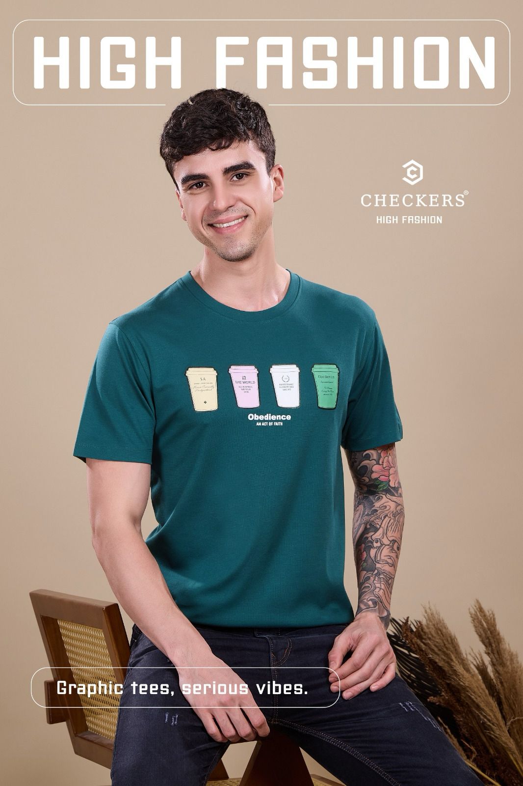 Style No 809 816 Checkers Tencil Lycra Mens Tshirts Supplier