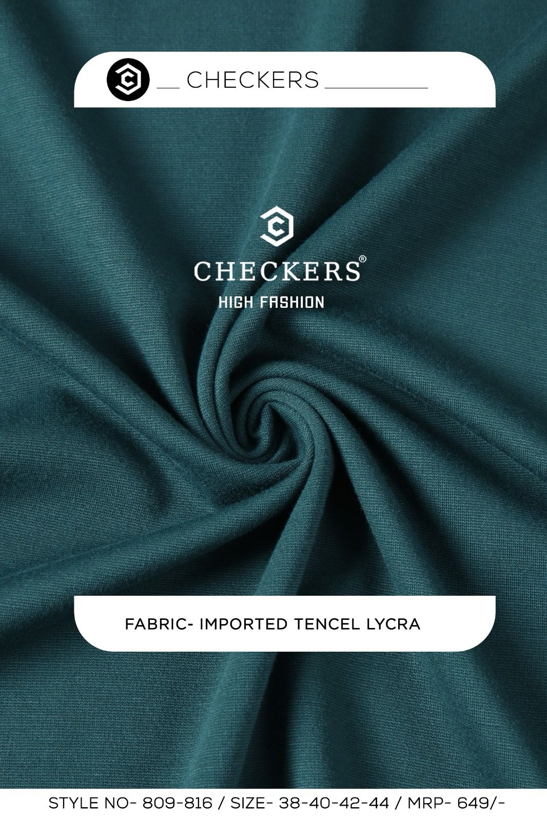 Style No 809 816 Checkers Tencil Lycra Mens Tshirts Supplier