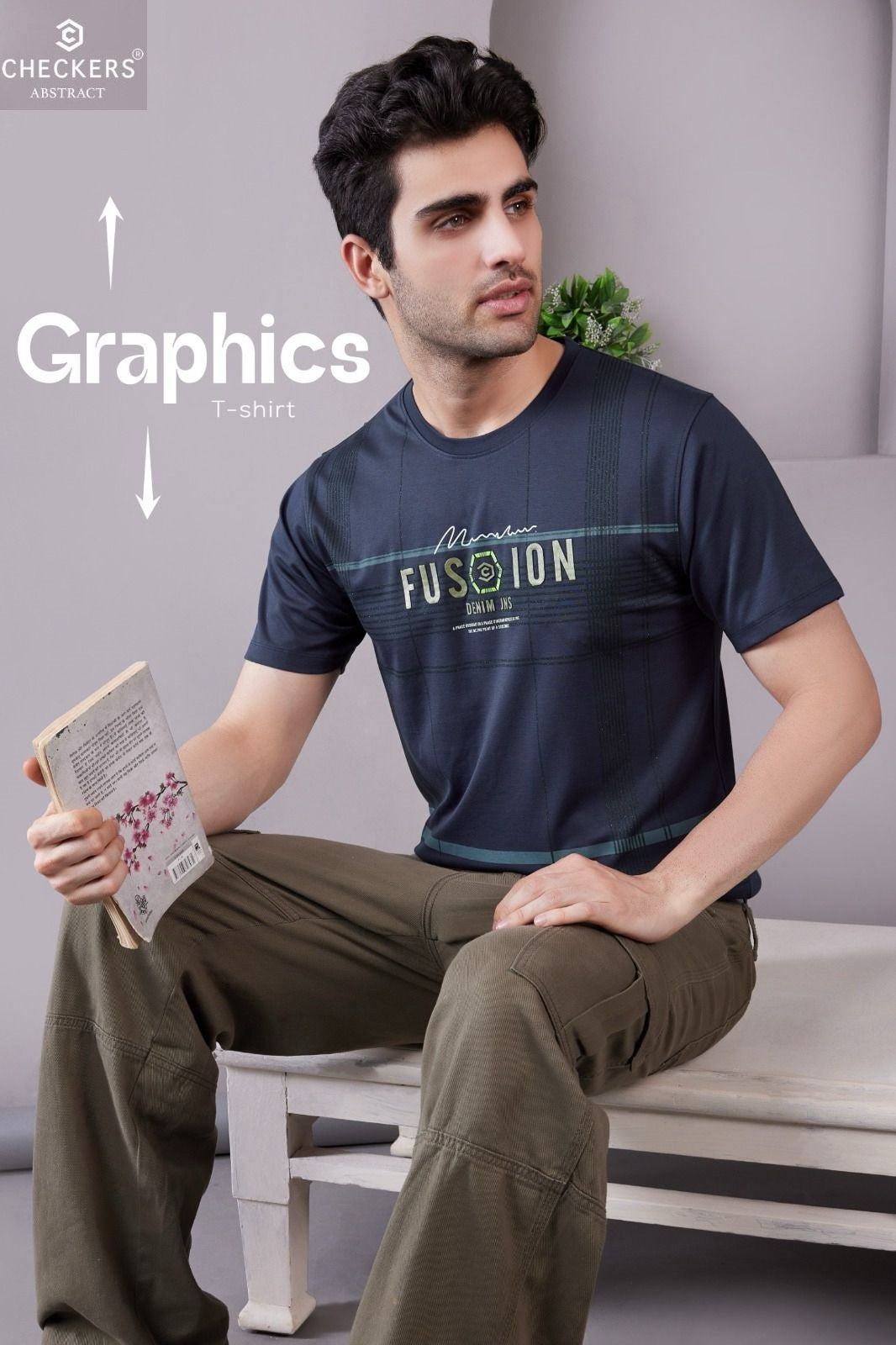 Style No 817-824 Checkers Tencil Lycra Mens Tshirts Supplier Ahmedabad