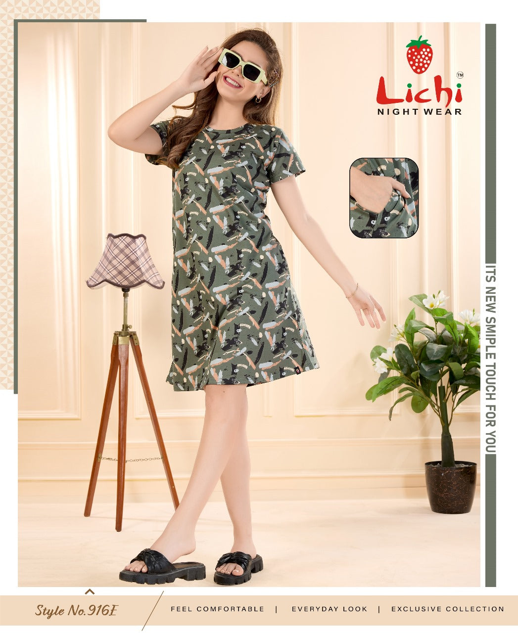 Style No 916 Lichi Cotton Designer Long Top Wholesale