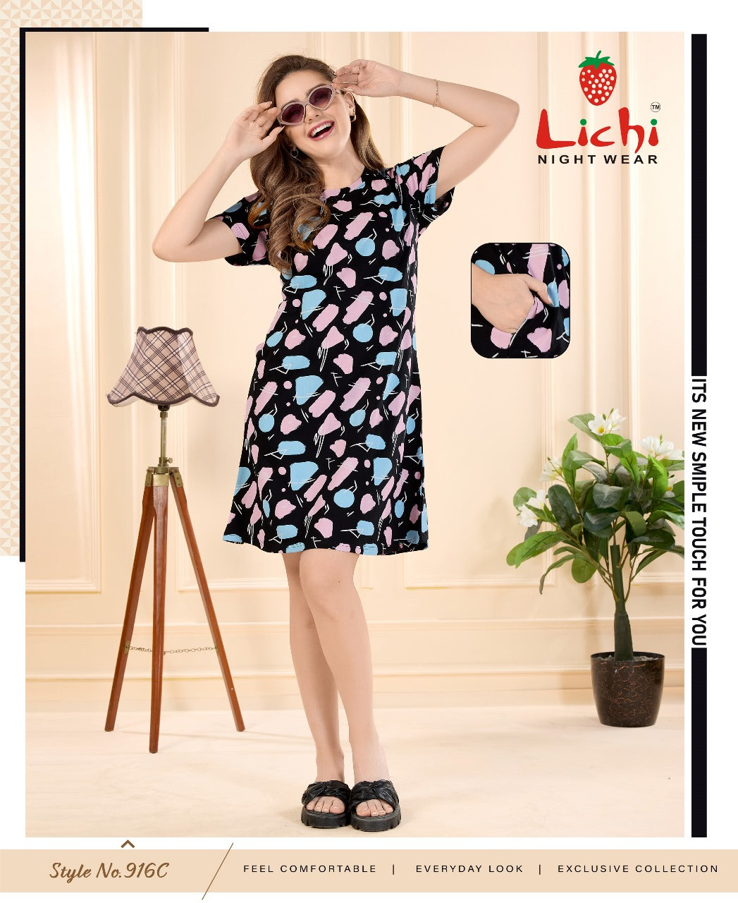 Style No 916 Lichi Cotton Designer Long Top Wholesale