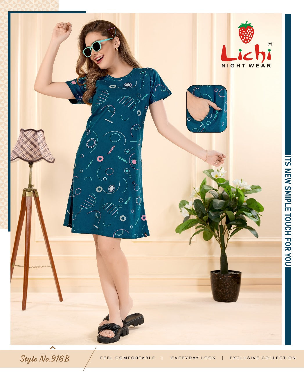 Style No 916 Lichi Cotton Designer Long Top Wholesale