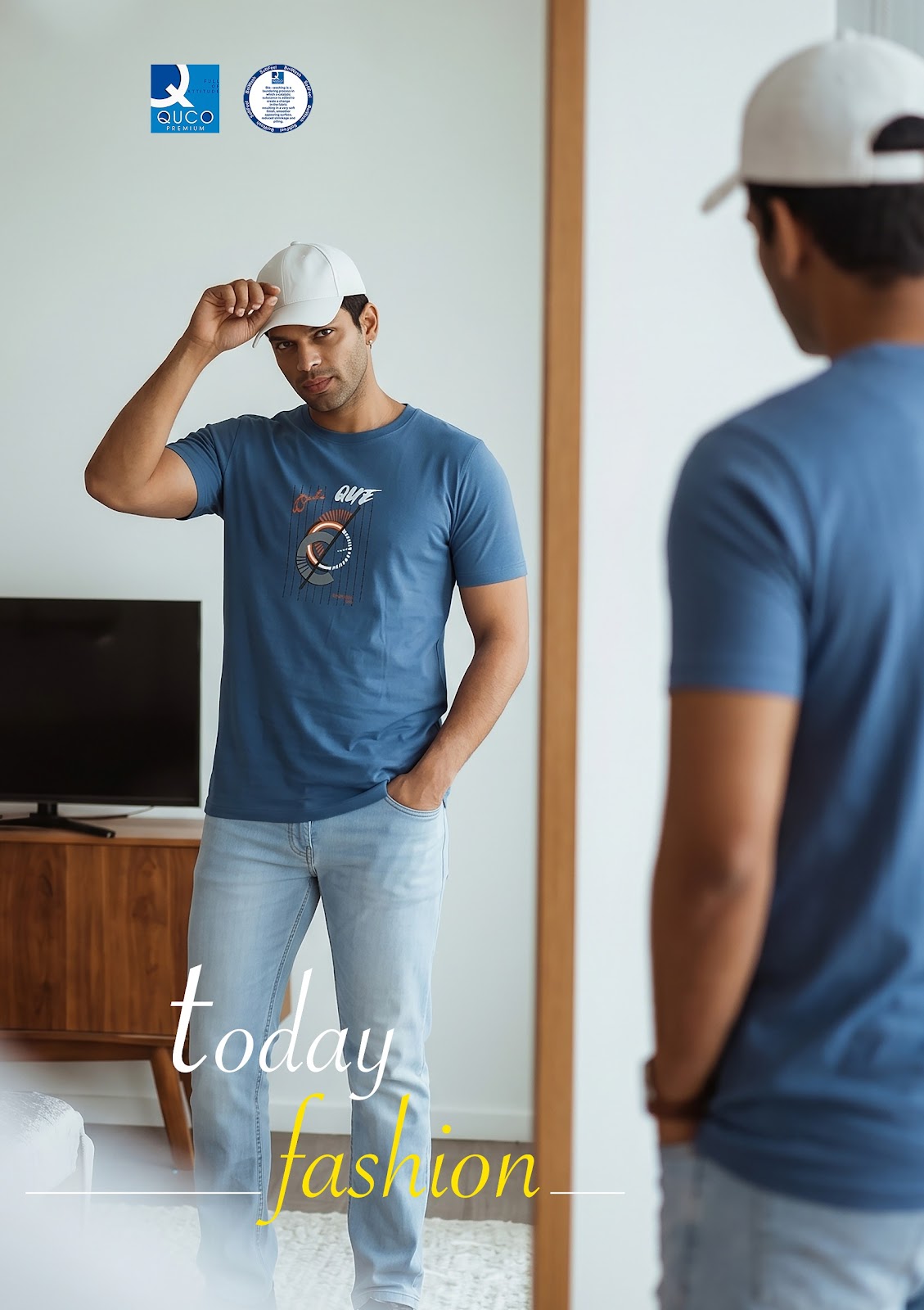 Style No 988 Quco Premium Cotton Biowashed Mens Tshirts Manufacturer Gujarat