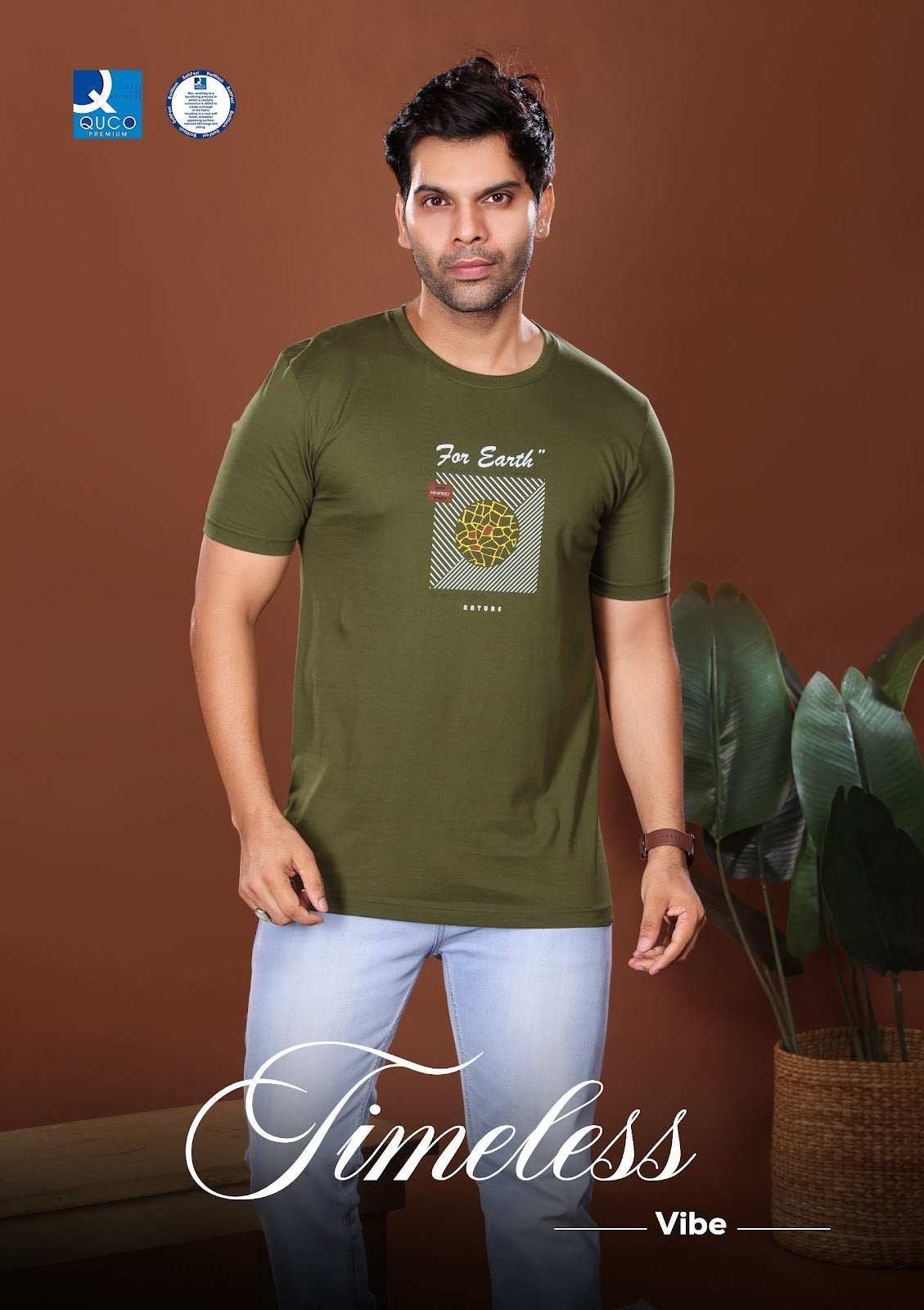 Style No 988 Quco Premium Cotton Biowashed Mens Tshirts Manufacturer Gujarat