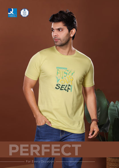Style No 988 Quco Premium Cotton Biowashed Mens Tshirts Manufacturer Gujarat