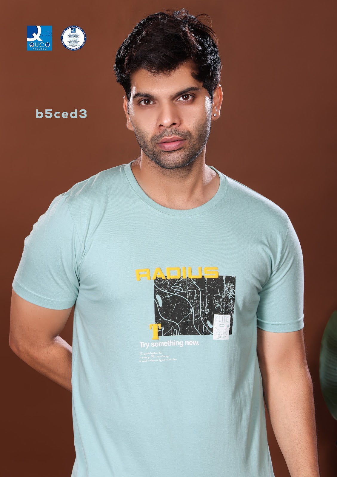 Style No 988 Quco Premium Cotton Biowashed Mens Tshirts Manufacturer Gujarat