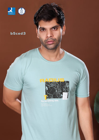 Style No 988 Quco Premium Cotton Biowashed Mens Tshirts Manufacturer Gujarat