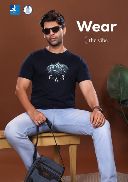 Style No 988 Quco Premium Cotton Biowashed Mens Tshirts Manufacturer Gujarat