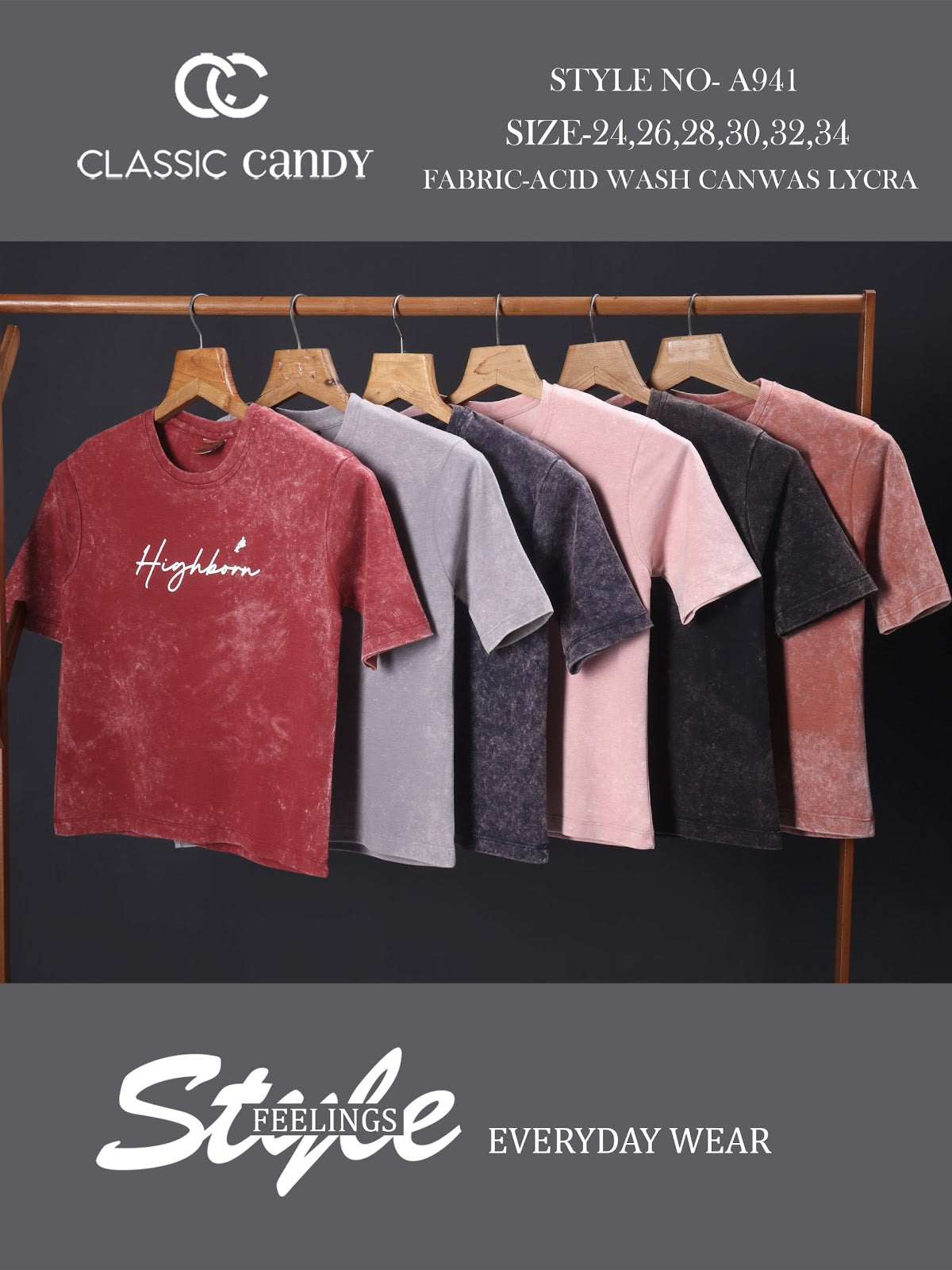 Style No A941 Classic Candy Canvas Girls Top Supplier