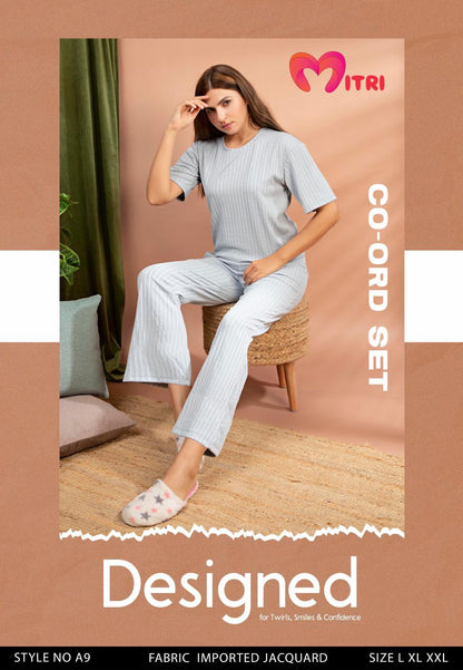 Style No A9 Mitri Jacquard Co Ord Set Wholesaler India