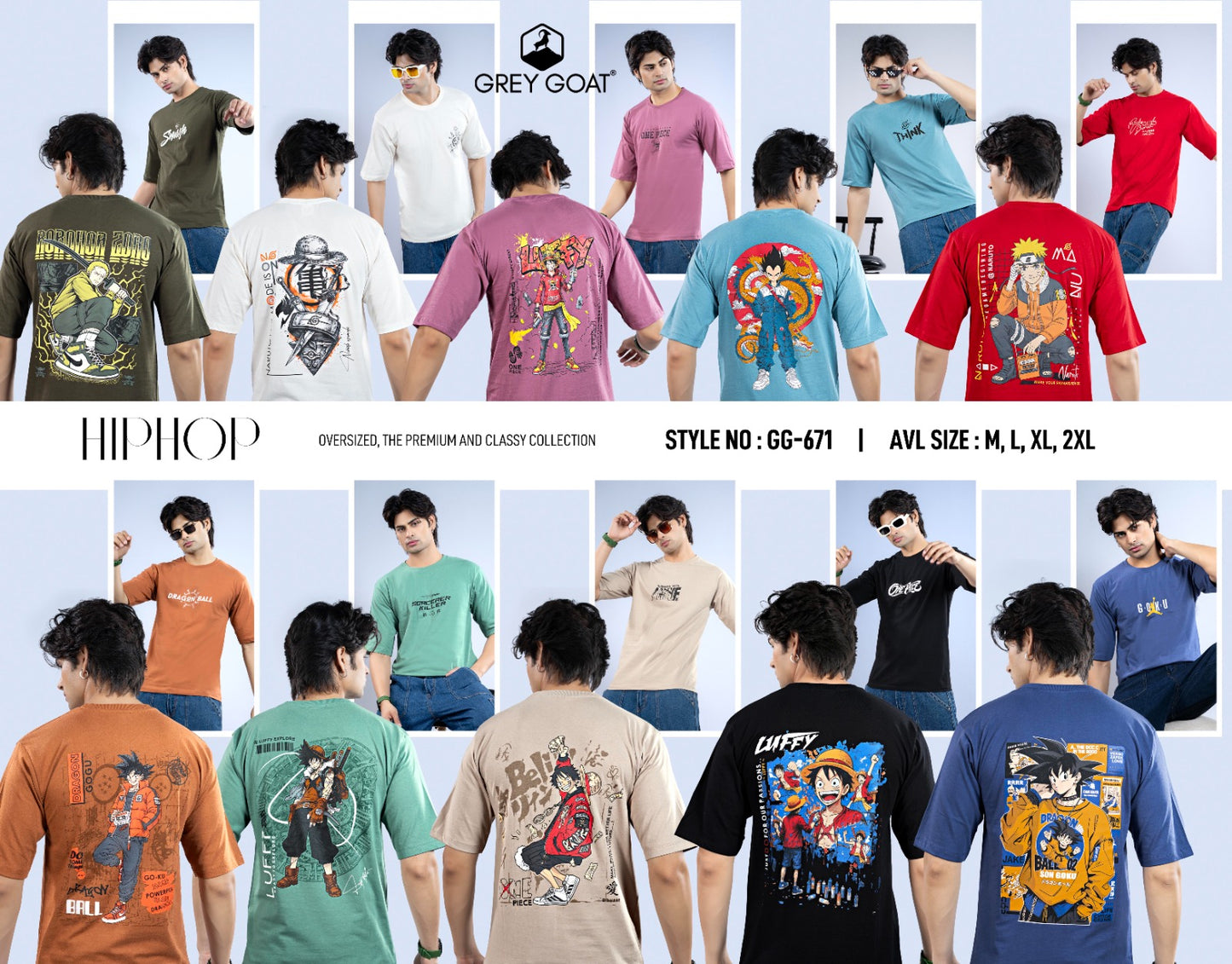 Style No Gg 671 Grey Goat Cotton Biowashed Mens Tshirts Wholesale Price