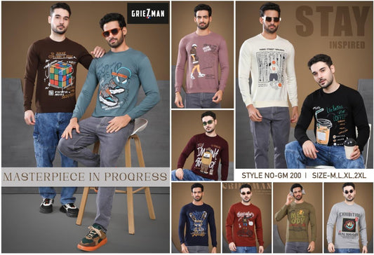 Style No Gm 200 Griezman Cotton Looper Mens Tshirts Manufacturer