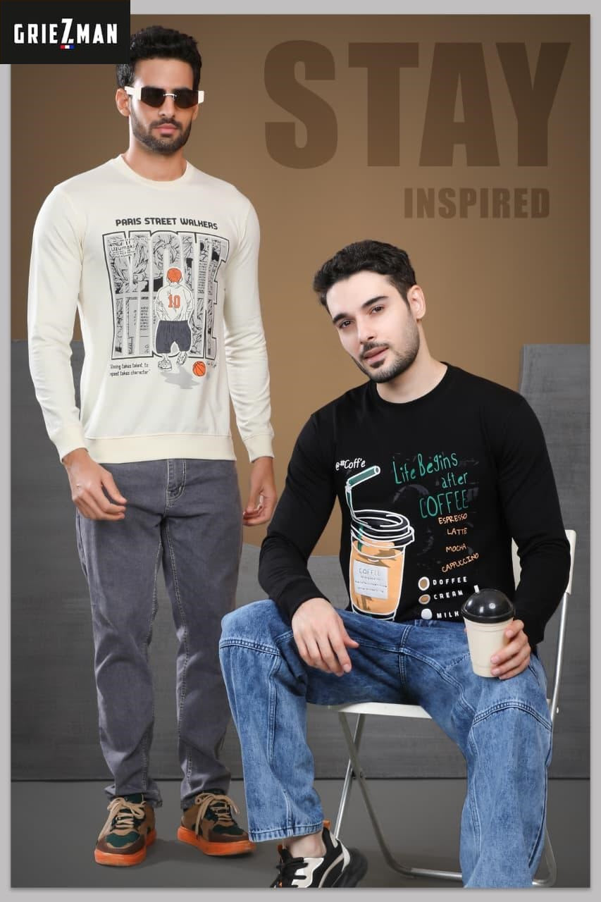 Style No Gm 200 Griezman Cotton Looper Mens Tshirts Manufacturer