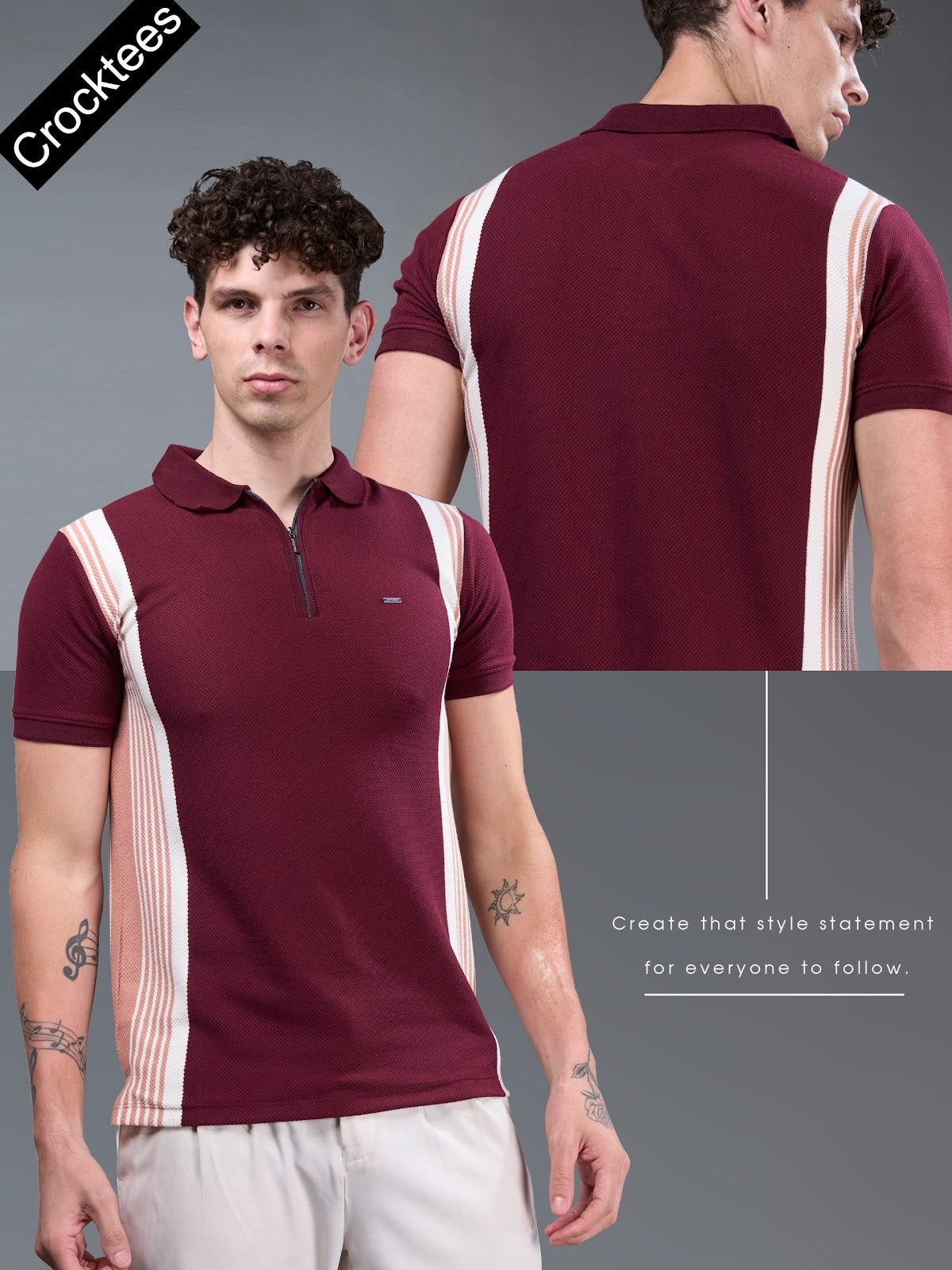 Style No Jh 171 Crocktees Vertical Mens Tshirts Wholesale Rate