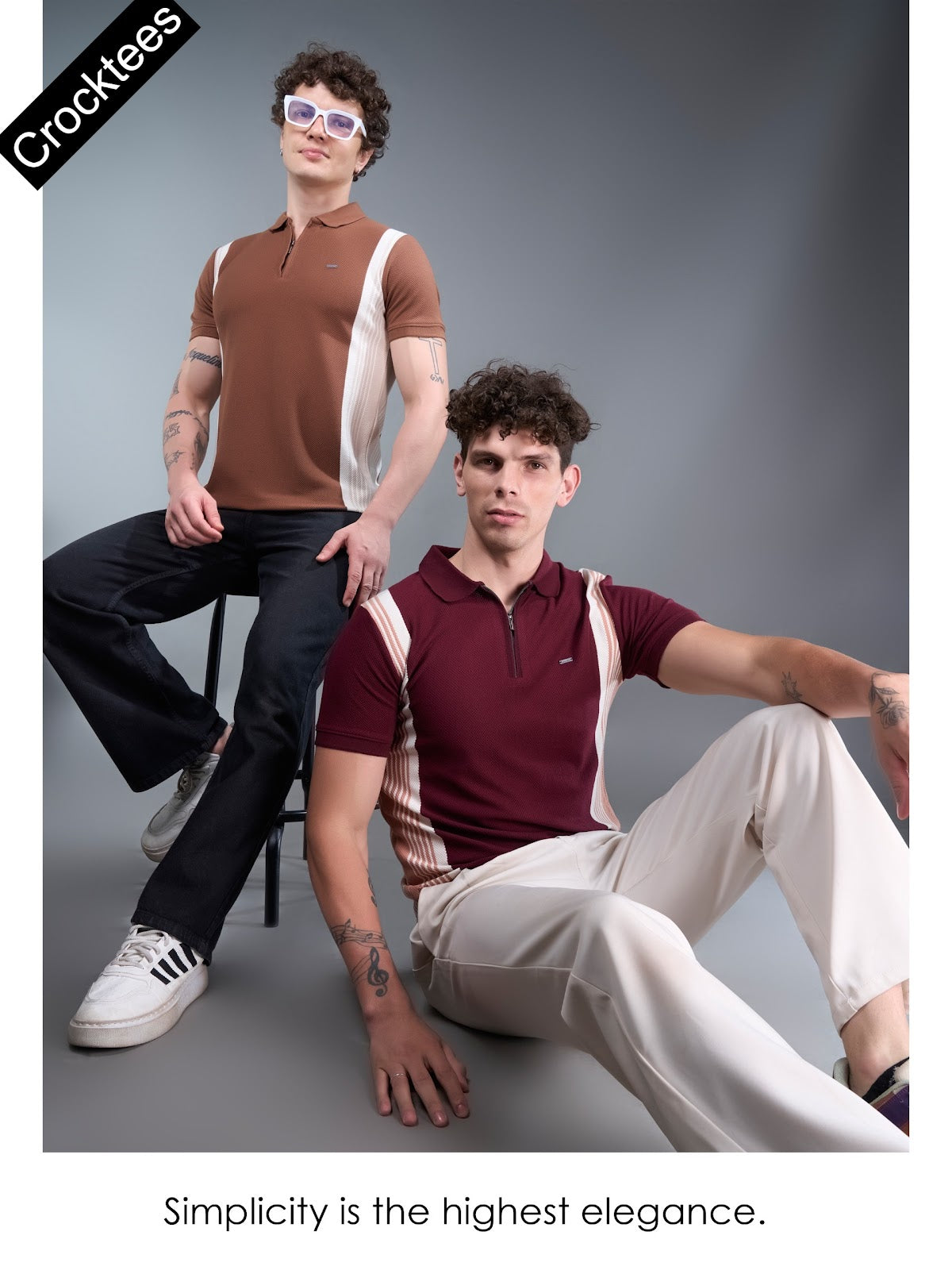 Style No Jh 171 Crocktees Vertical Mens Tshirts Wholesale Rate