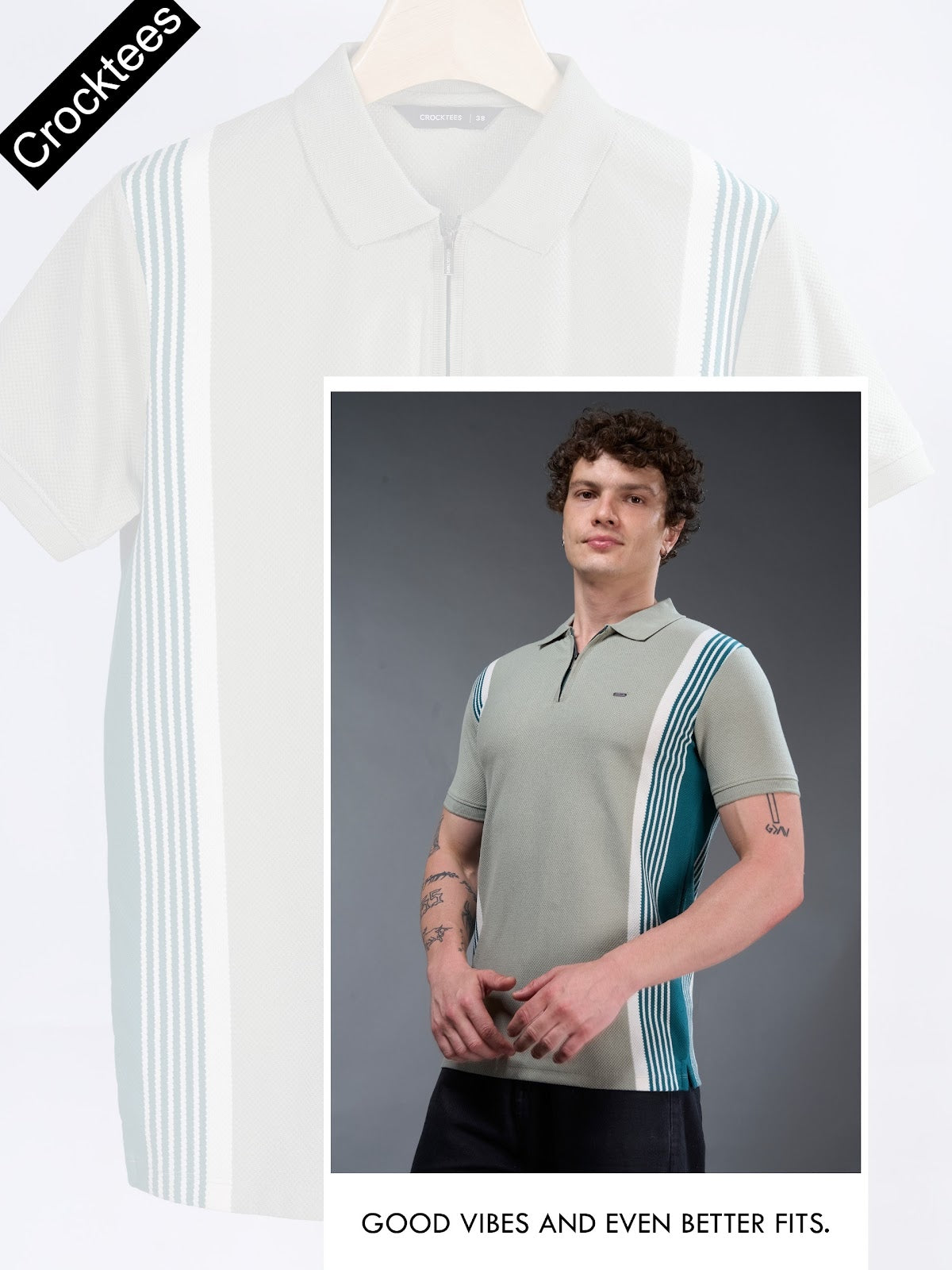 Style No Jh 171 Crocktees Vertical Mens Tshirts Wholesale Rate