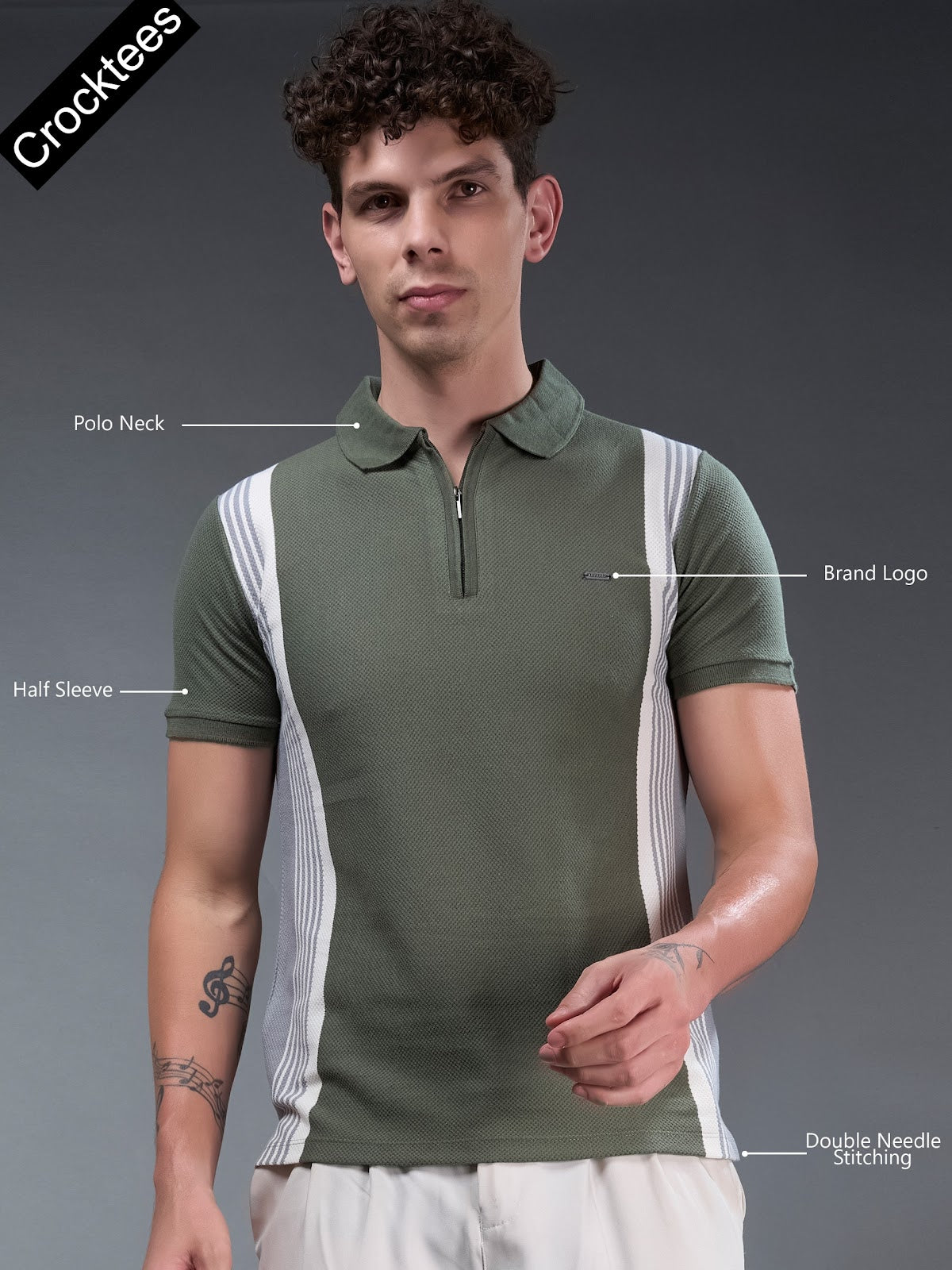 Style No Jh 171 Crocktees Vertical Mens Tshirts Wholesale Rate
