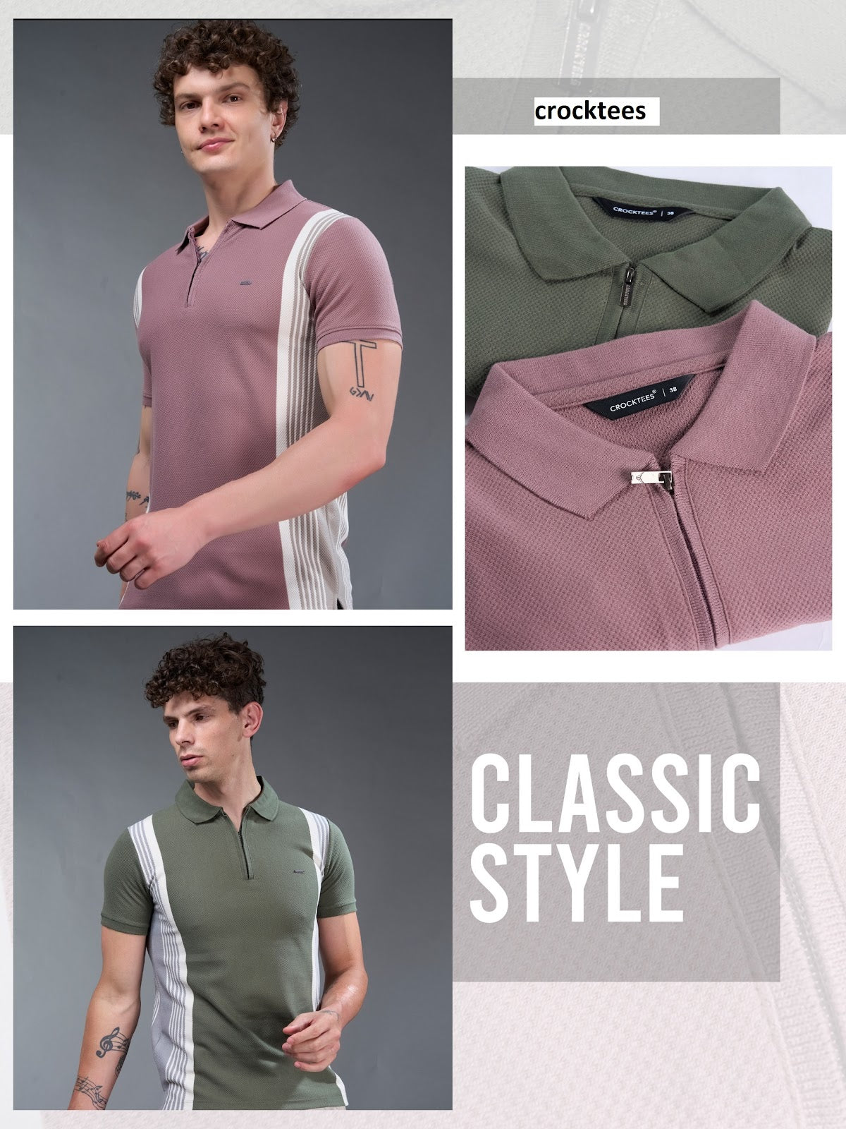 Style No Jh 171 Crocktees Vertical Mens Tshirts Wholesale Rate