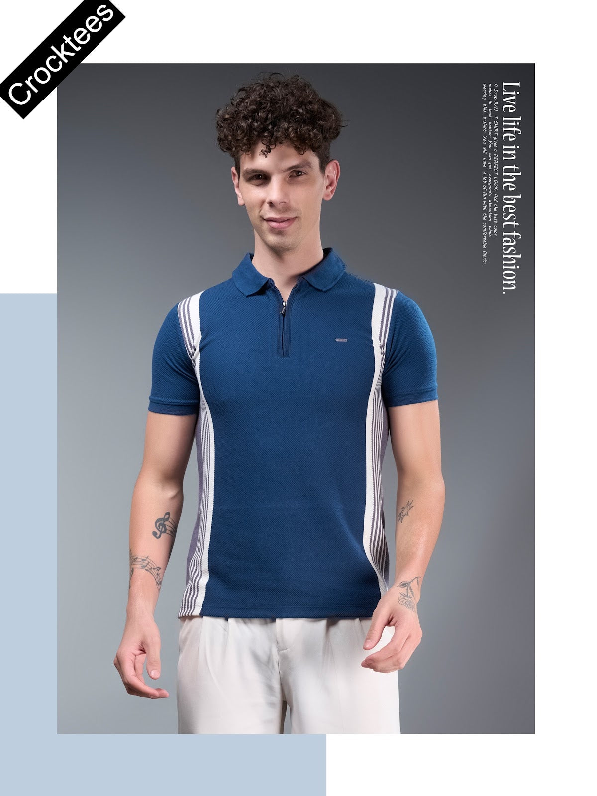 Style No Jh 171 Crocktees Vertical Mens Tshirts Wholesale Rate