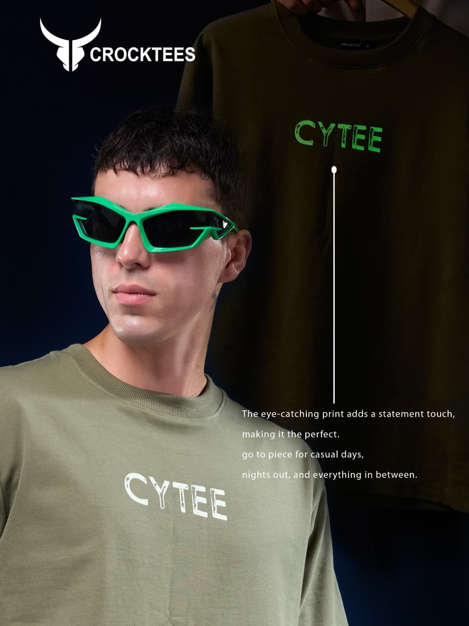 Style No Jh 195 Crocktees Cotton Looper Mens Tshirts Supplier