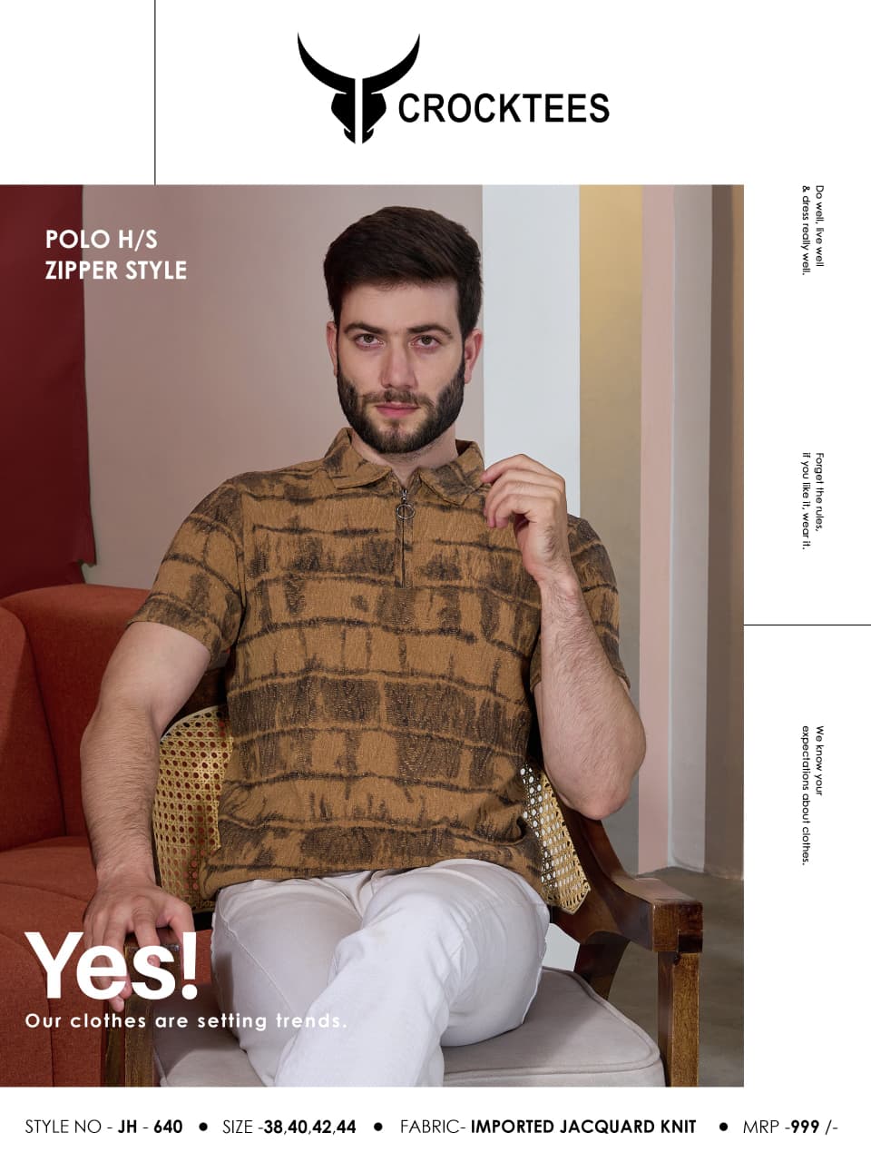 Style No Jh 640 Crocktees Imported Mens Tshirts Supplier Gujarat