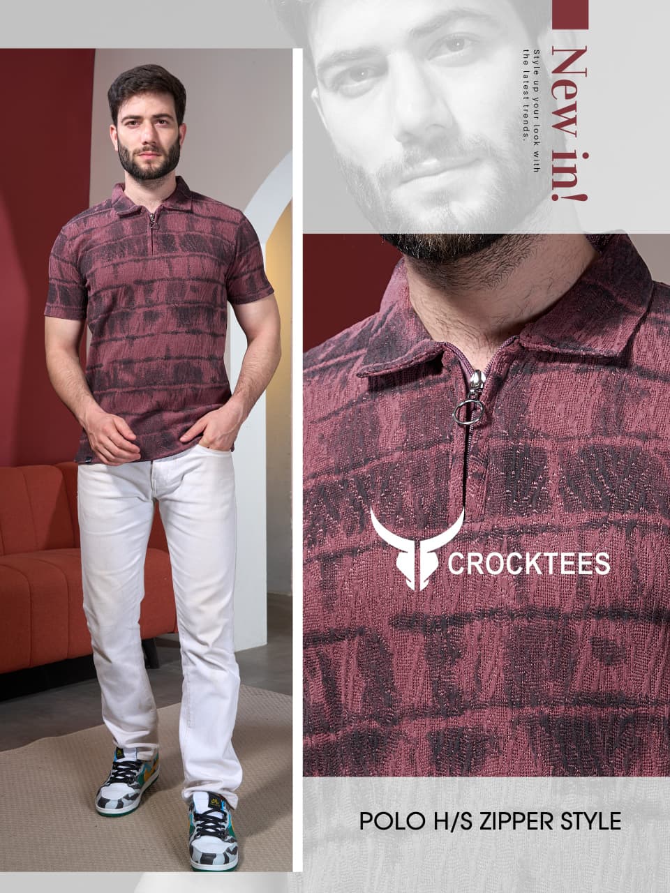 Style No Jh 640 Crocktees Imported Mens Tshirts Supplier Gujarat