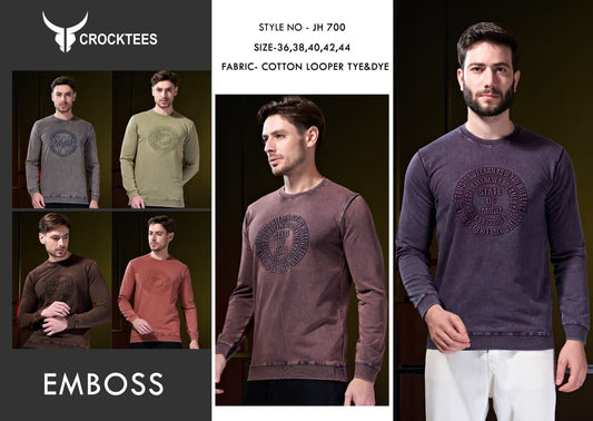 Style No Jh 700 Crocktees Cotton Looper Mens Tshirts Wholesale Price