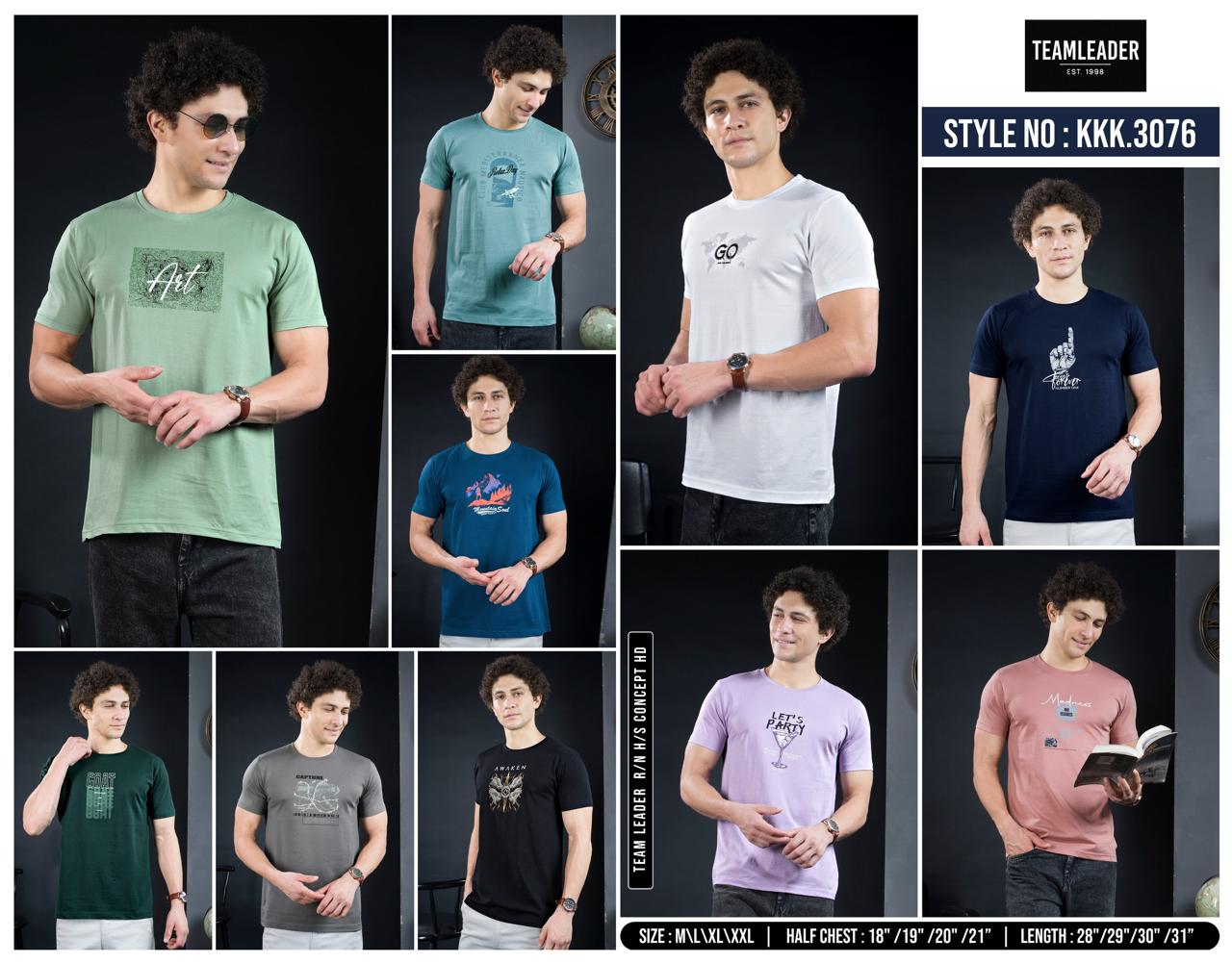 Style No Kkk 3076 Teamleader Mens Tshirts Wholesale Price