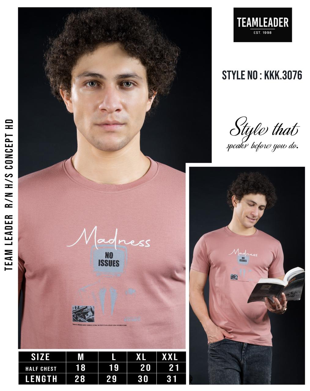 Style No Kkk 3076 Teamleader Mens Tshirts Wholesale Price