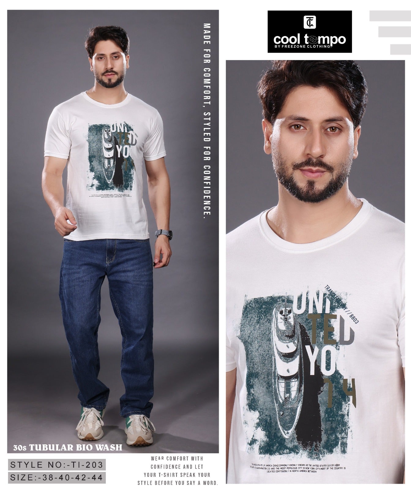 Style No Tl 203 Cool Tempo Cotton Biowashed Mens Tshirts Wholesale Price