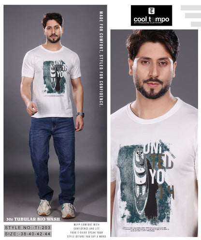 Style No Tl 203 Cool Tempo Cotton Biowashed Mens Tshirts Wholesale Price